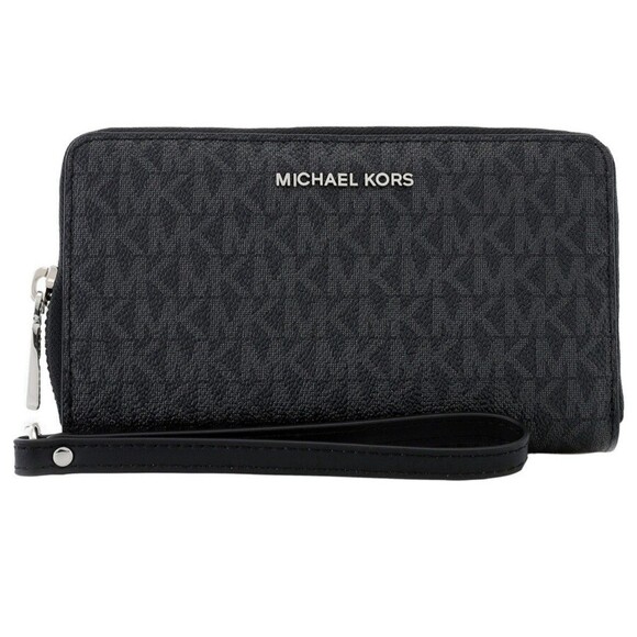 Brand New Michael Kors Jet Set Travel Black Wristlet 32F1SJ6E2B - Picture 1 of 9